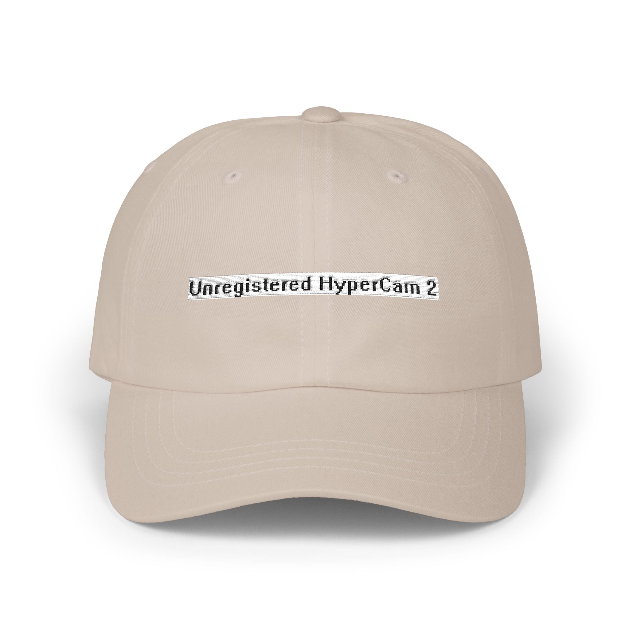 "Unregistered HyperCam 2" Dad Cap – Retro Glitch Embroidered Baseball Hat
