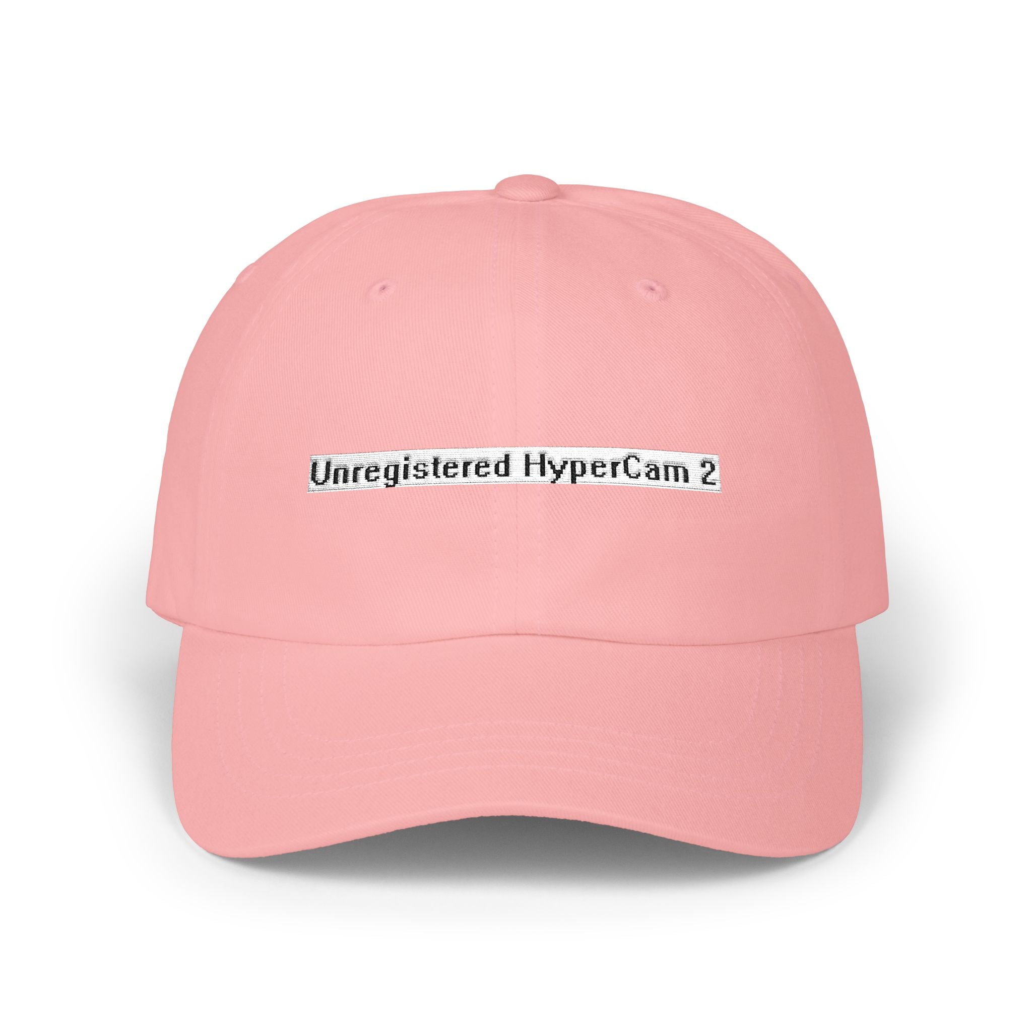 "Unregistered HyperCam 2" Dad Cap – Retro Glitch Embroidered Baseball Hat