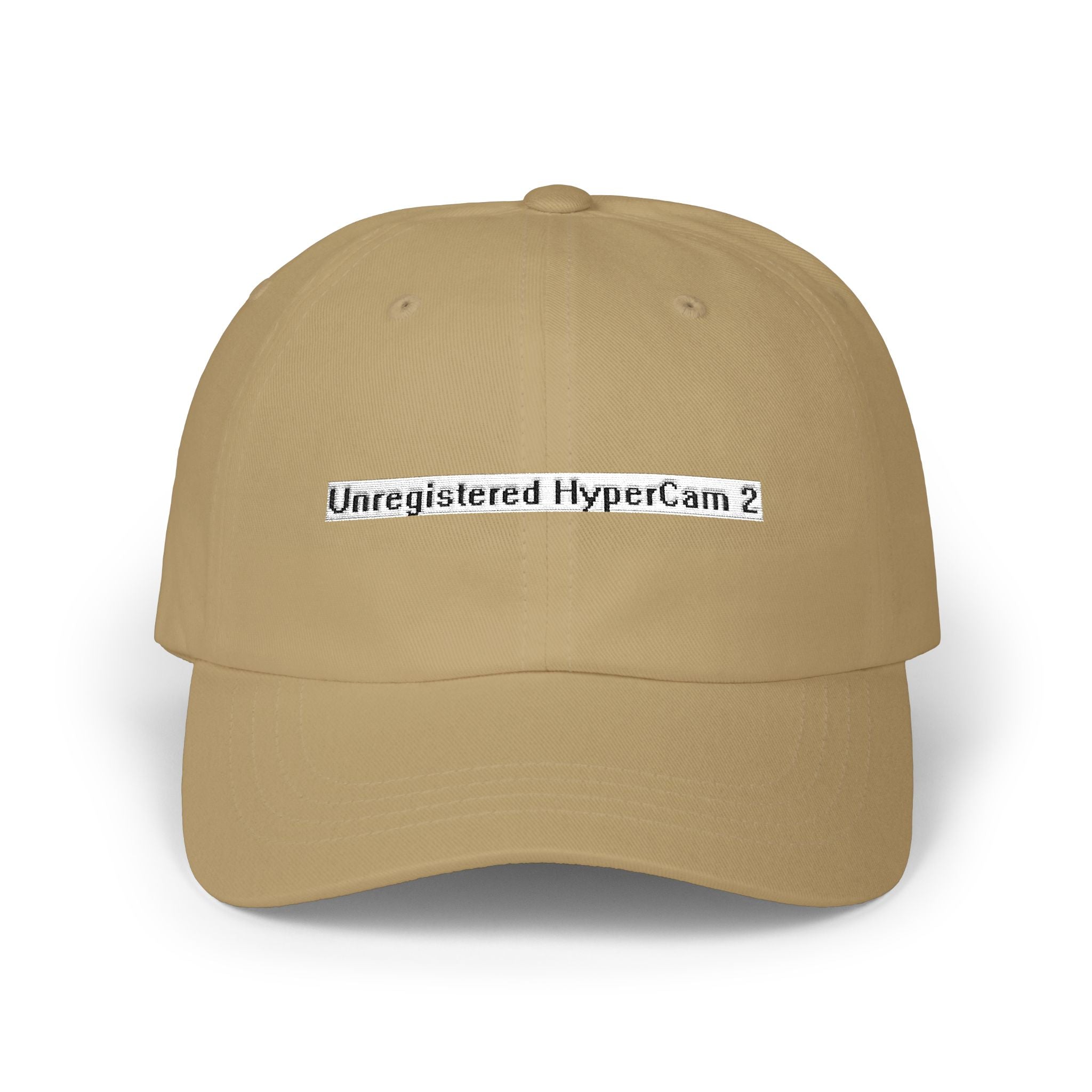 "Unregistered HyperCam 2" Dad Cap – Retro Glitch Embroidered Baseball Hat