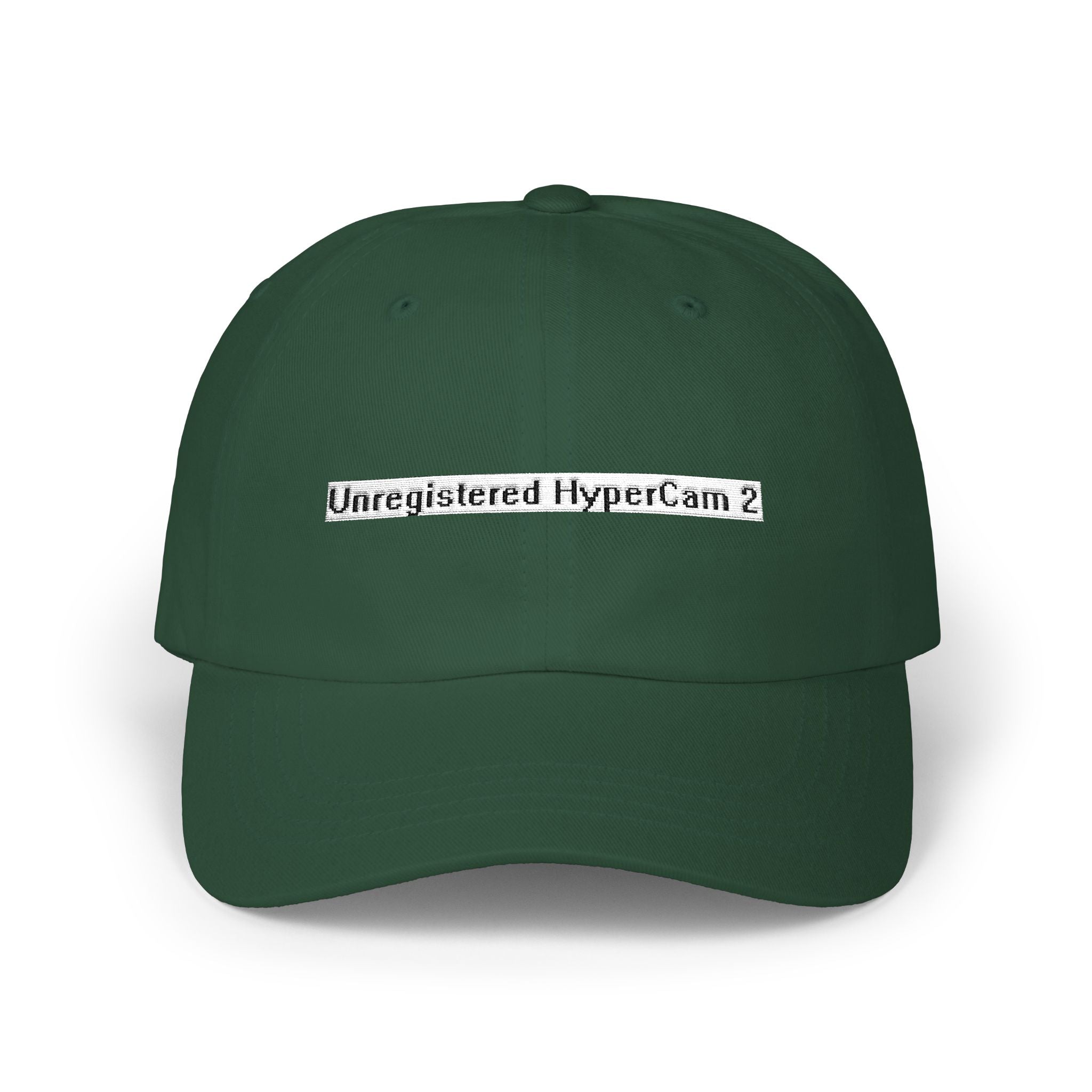 "Unregistered HyperCam 2" Dad Cap – Retro Glitch Embroidered Baseball Hat