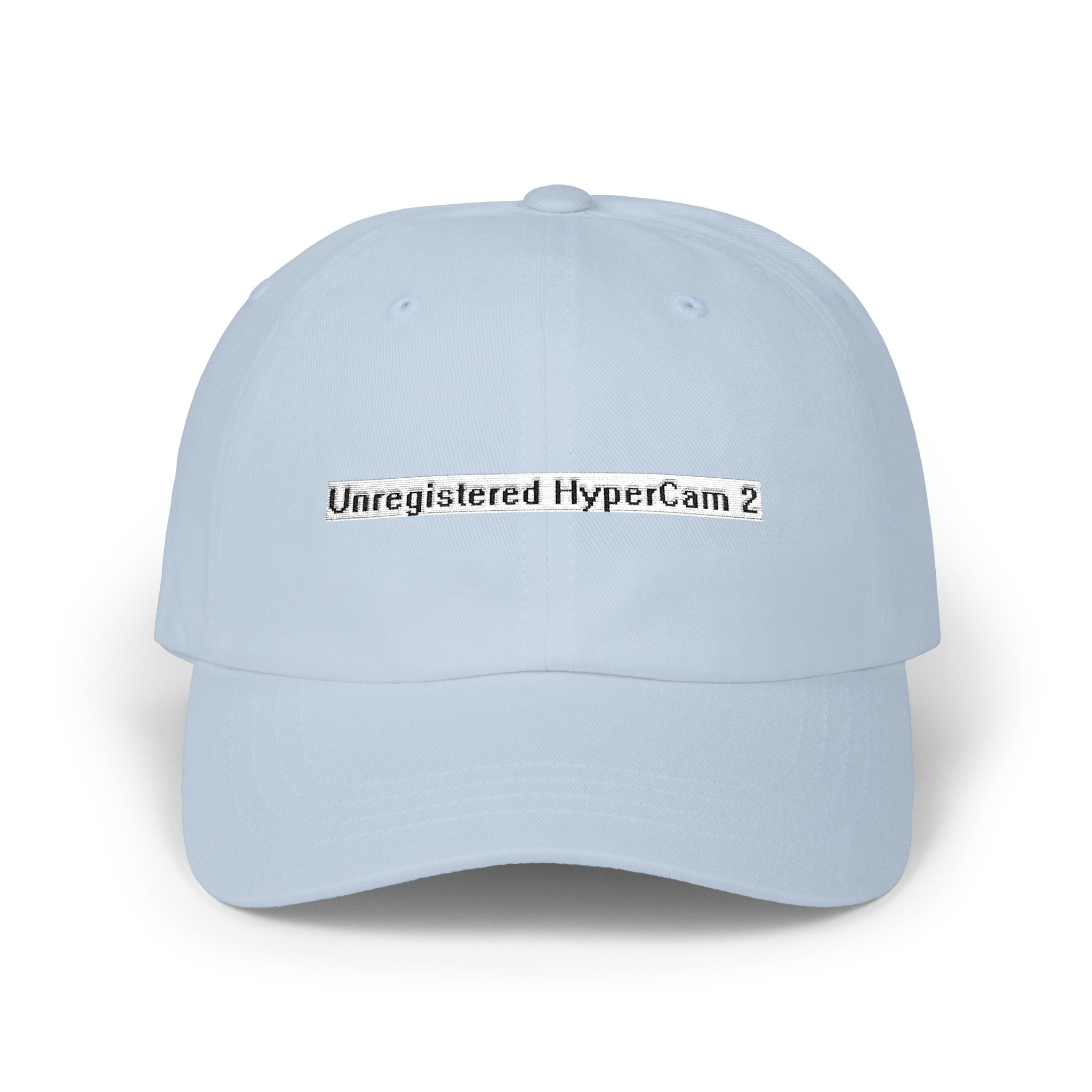 "Unregistered HyperCam 2" Dad Cap – Retro Glitch Embroidered Baseball Hat