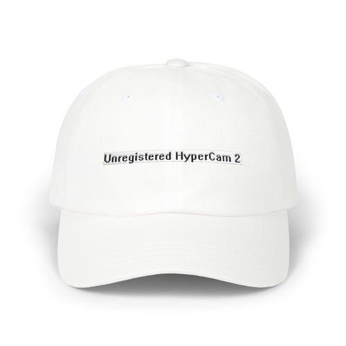 "Unregistered HyperCam 2" Dad Cap – Retro Glitch Embroidered Baseball Hat