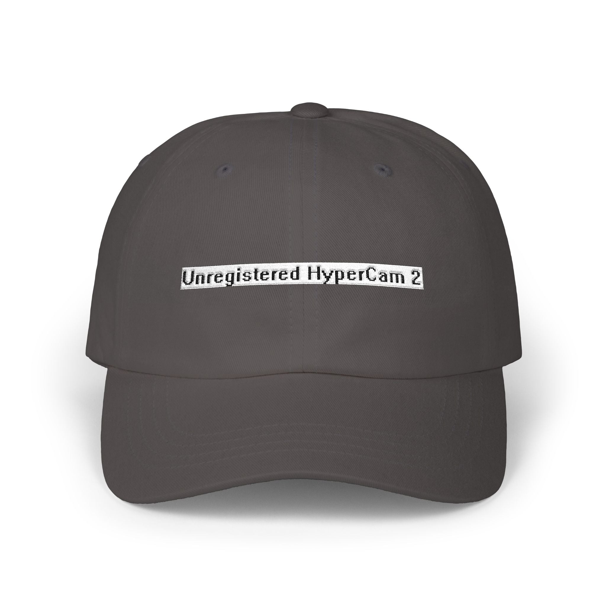 "Unregistered HyperCam 2" Dad Cap – Retro Glitch Embroidered Baseball Hat