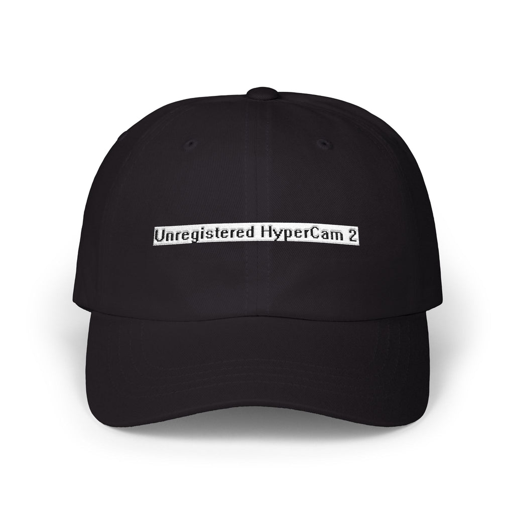 "Unregistered HyperCam 2" Dad Cap – Retro Glitch Embroidered Baseball Hat
