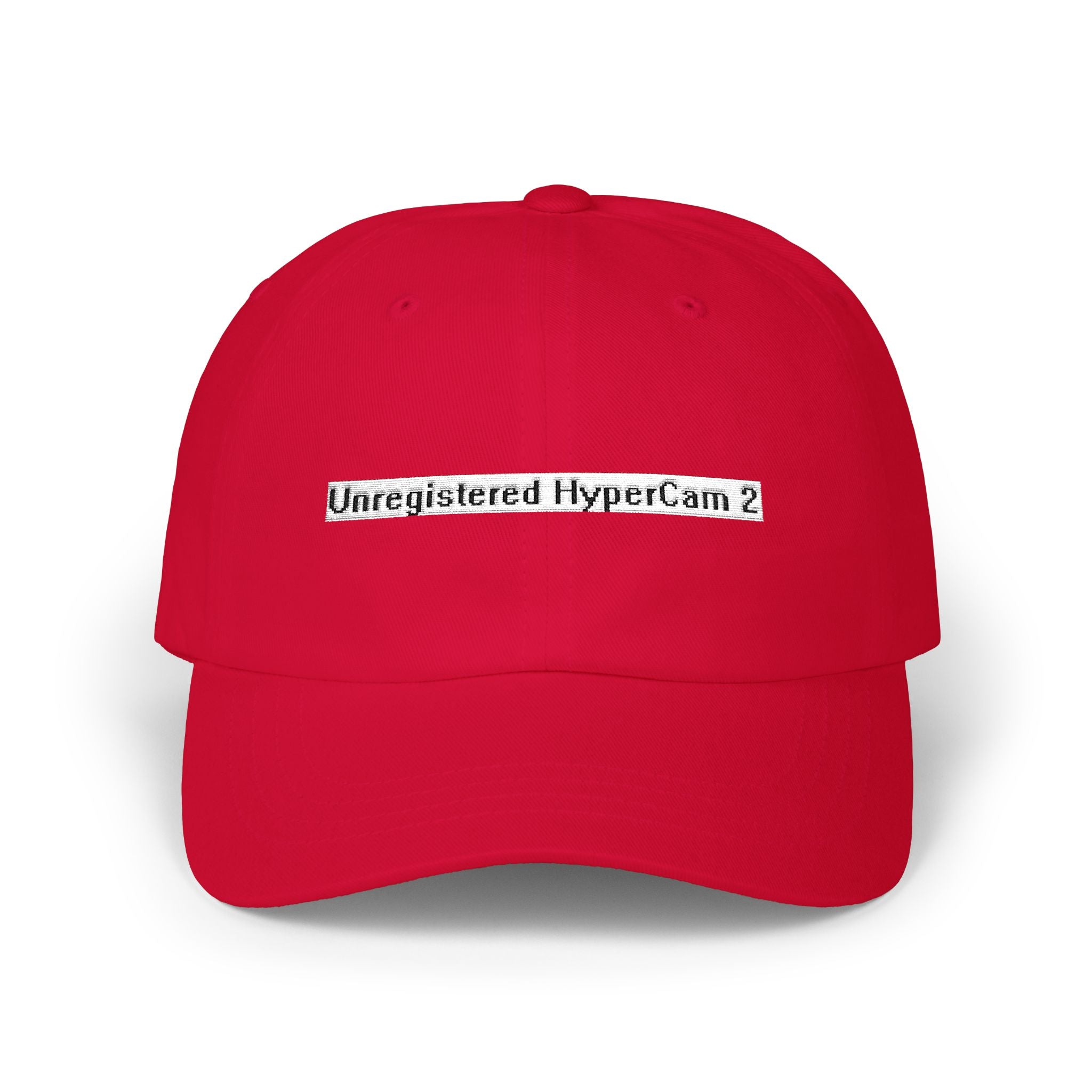 "Unregistered HyperCam 2" Dad Cap – Retro Glitch Embroidered Baseball Hat